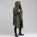 Poncho homme d'hiver long par-vent