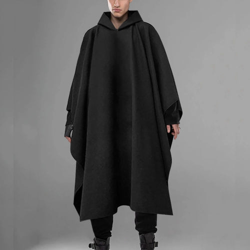 Poncho d'hiver long pour homme