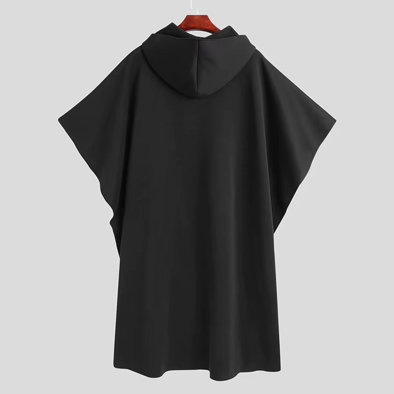 Poncho d'hiver long pour homme