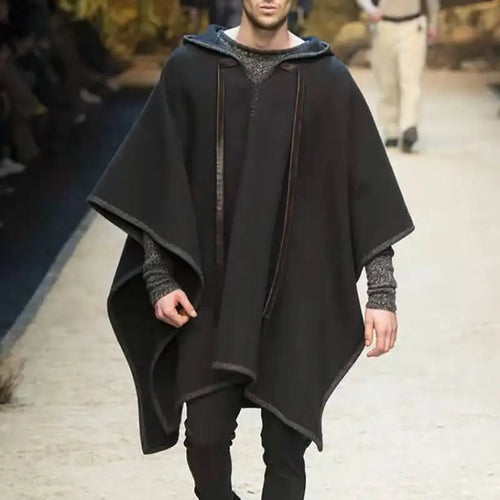 Poncho d'hiver chaud pour homme