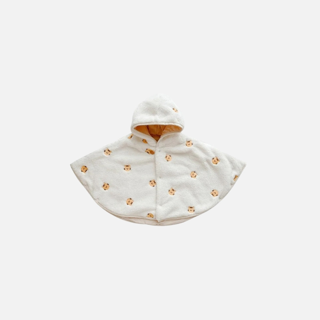 Poncho d'hiver pour bébé en coton