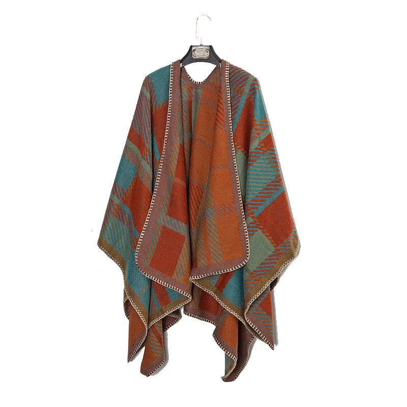 Poncho-châle d'hiver pour hommes