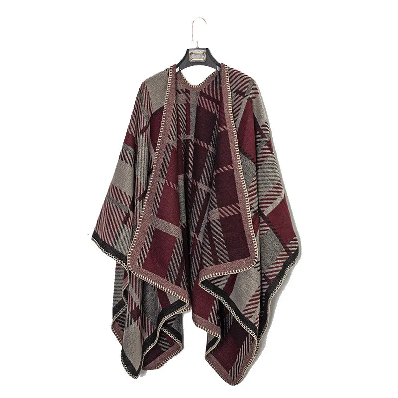 Poncho-châle d'hiver pour hommes