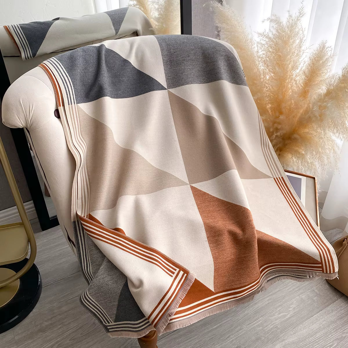 Poncho pour femme ouvert à grand carreaux