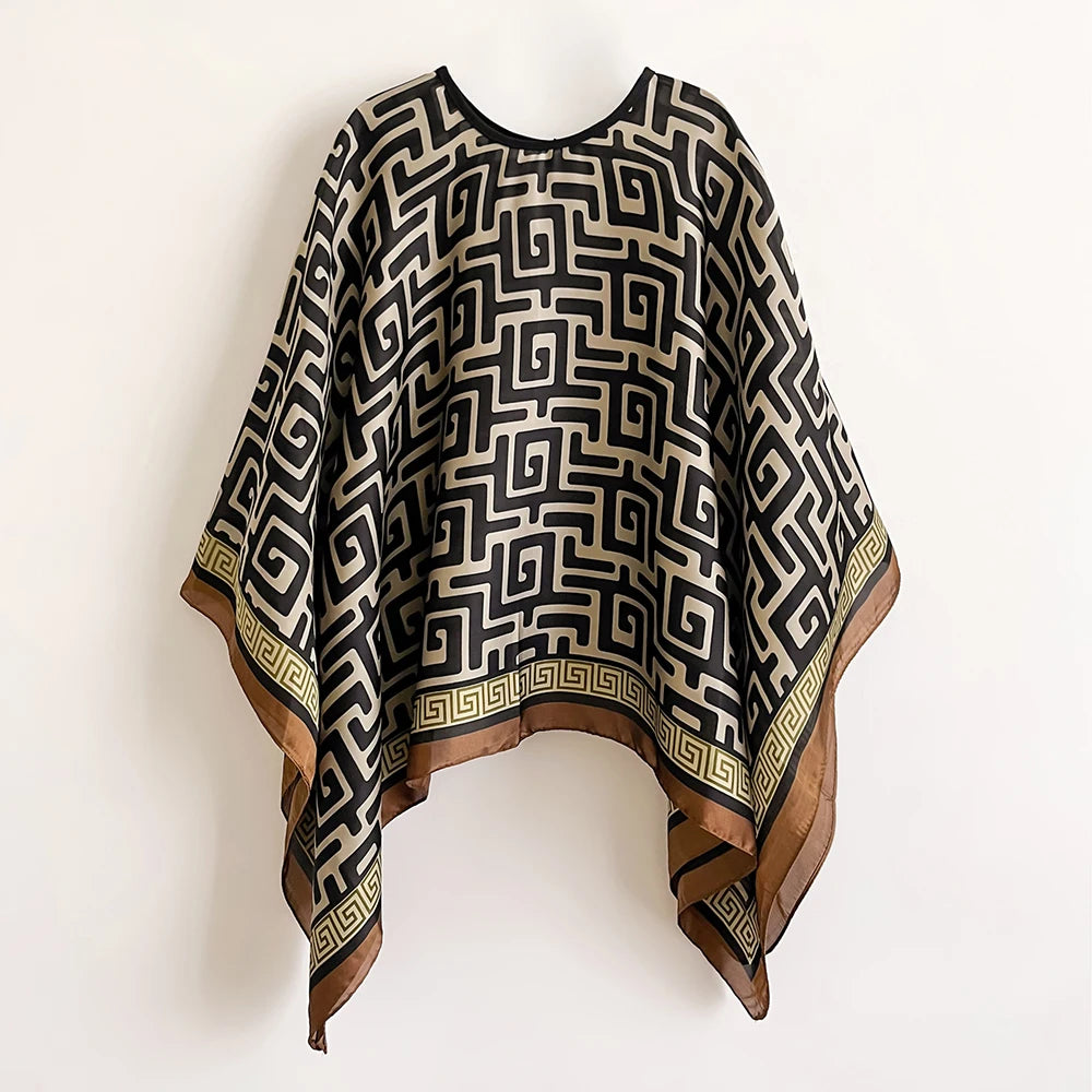 Poncho femme bohème léger
