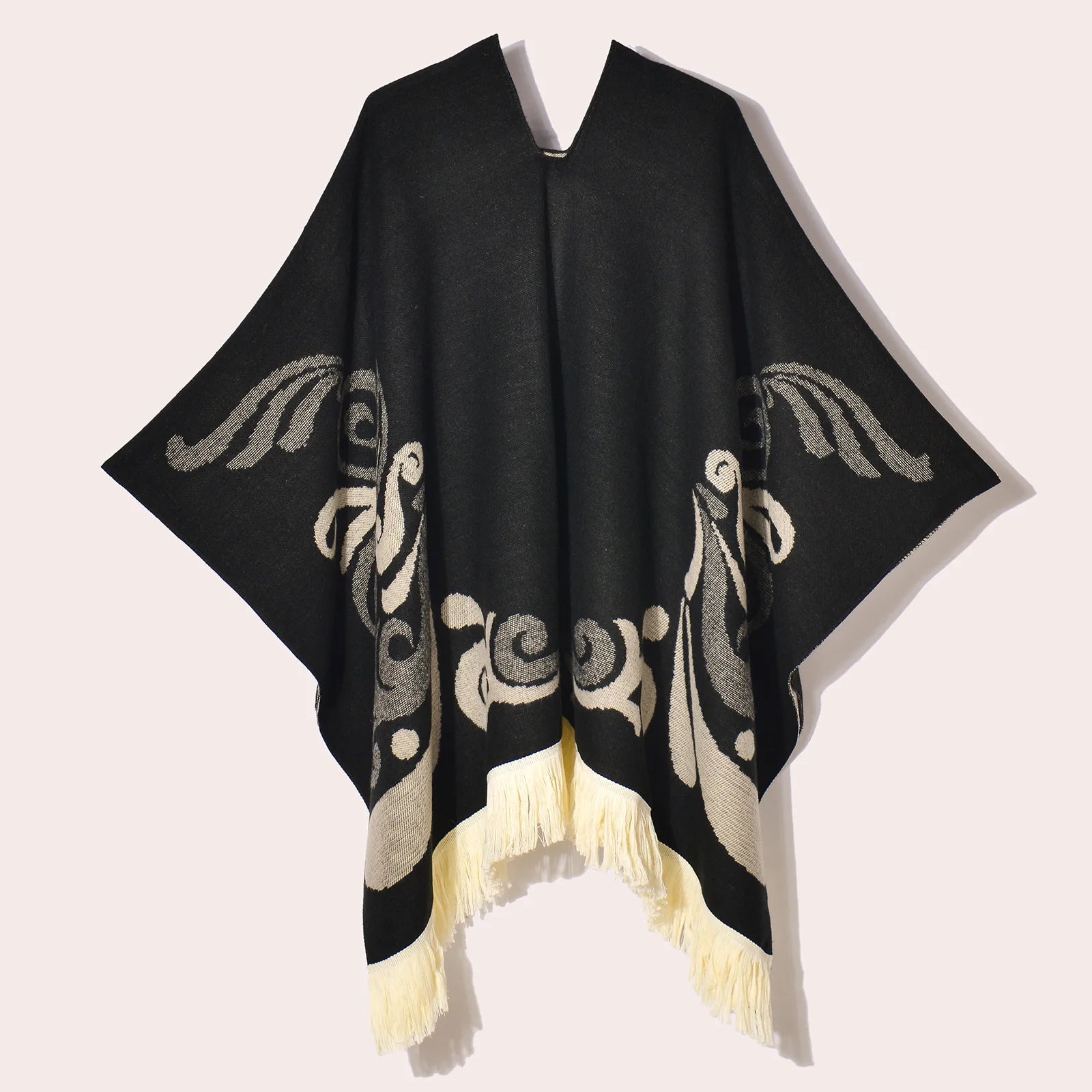 Poncho pour femme chaud style peruvien manta
