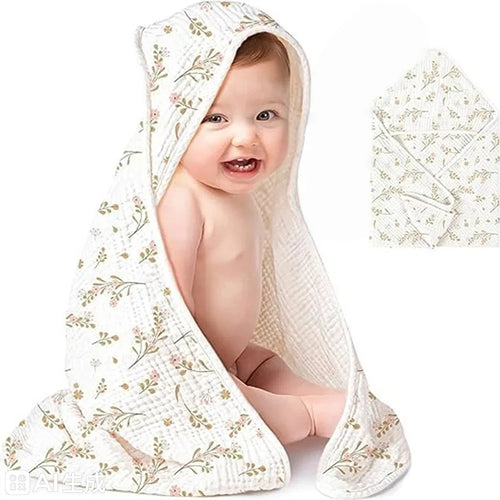 Poncho de bain pour bébé en coton ultra doux et absorbant