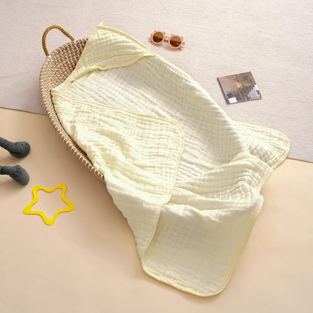Poncho serviette de bain 100% coton pour bébé