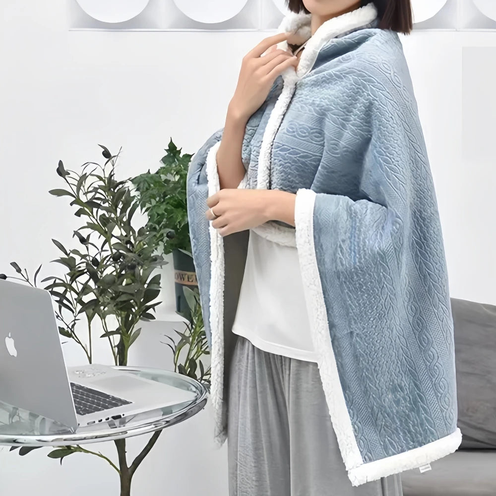 Poncho polaire court pour femme