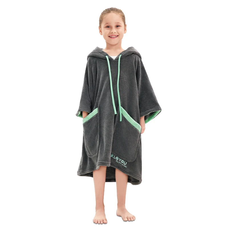 Poncho de bain et plage pour enfant de 2 à 12 ans