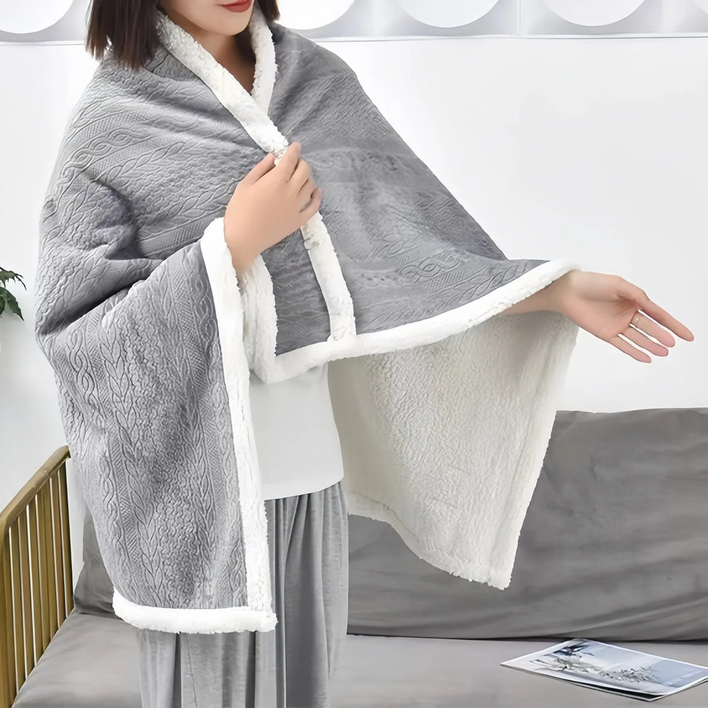 Poncho polaire court pour femme