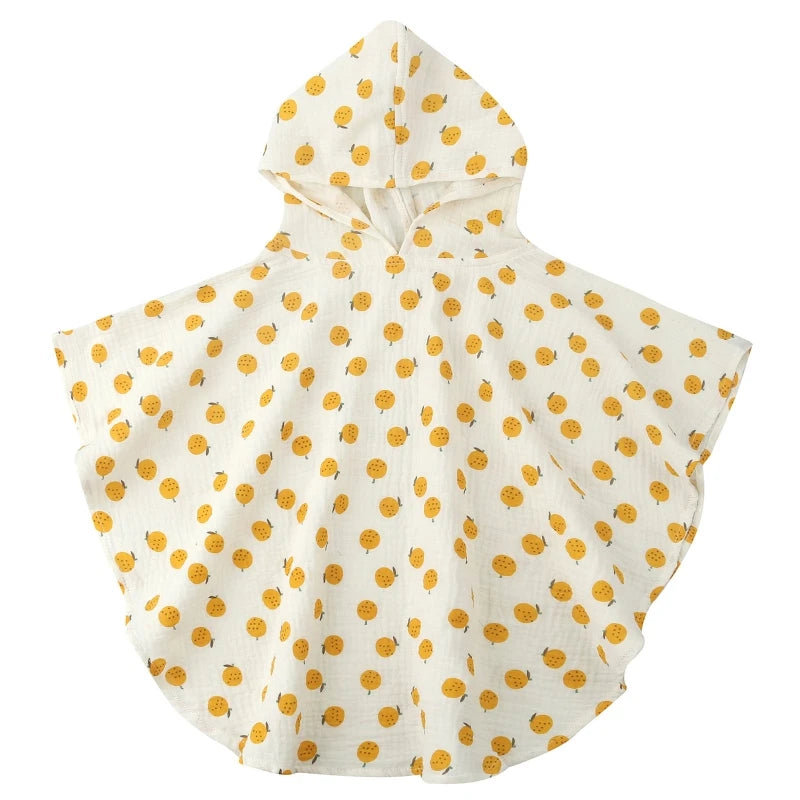 Poncho super absorbant de bain en coton pour bébé à motifs