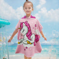 Poncho serviette cartoon de piscine pour enfant
