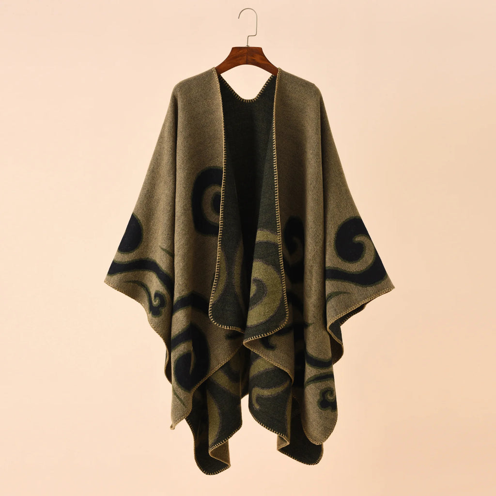 Poncho femme large