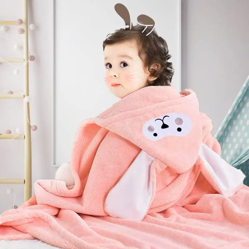 Poncho-serviette de bain pour bébés (70x140cm)