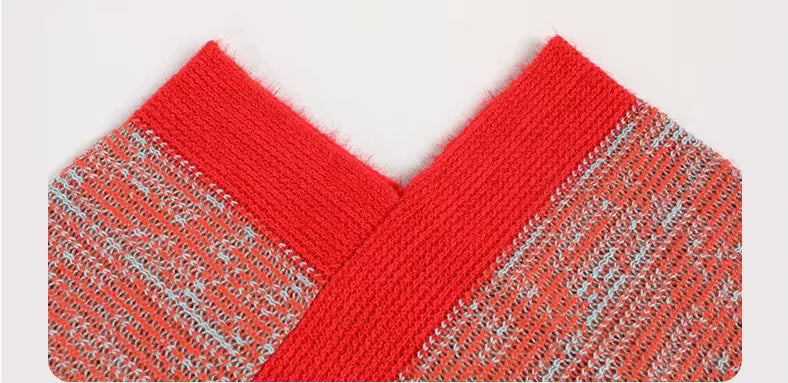 Poncho femme arc-en-ciel boho