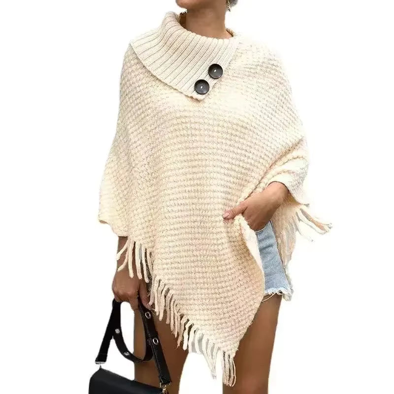 Poncho femme maillage boho