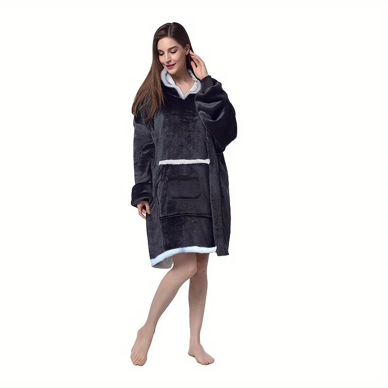 Poncho polaire chaud pour femme et homme
