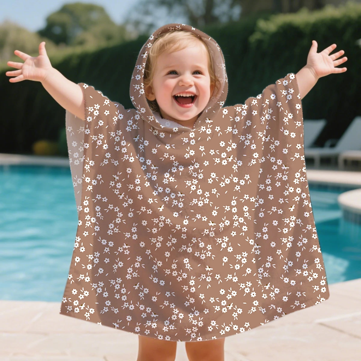 Poncho de bain en microfibre pour enfant