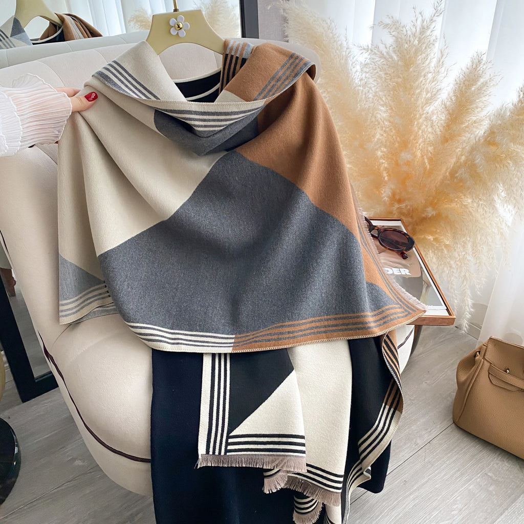 Châle femme d'hiver long chic
