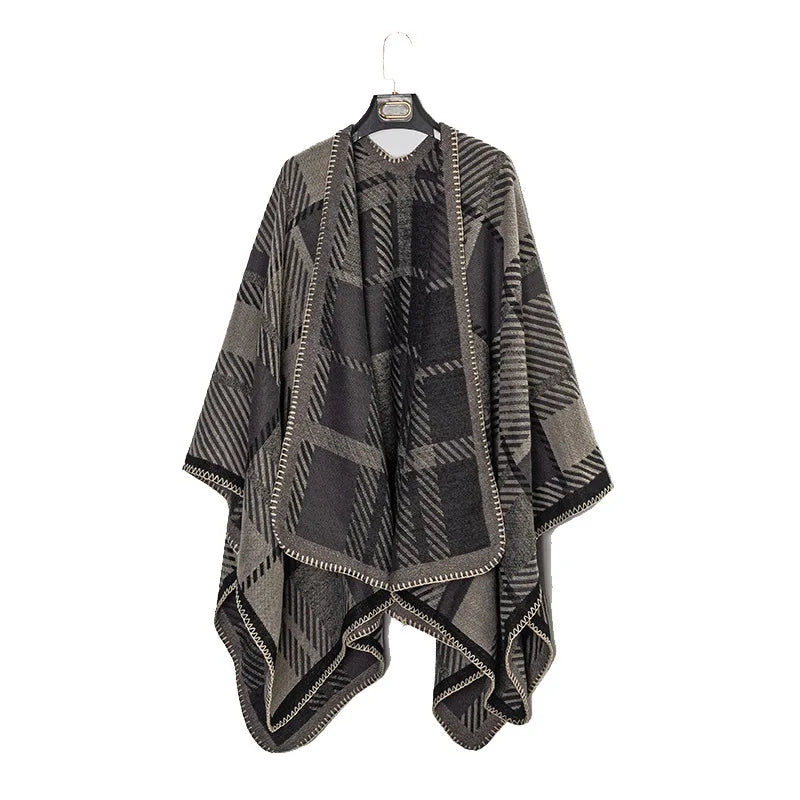 Poncho-châle d'hiver pour hommes