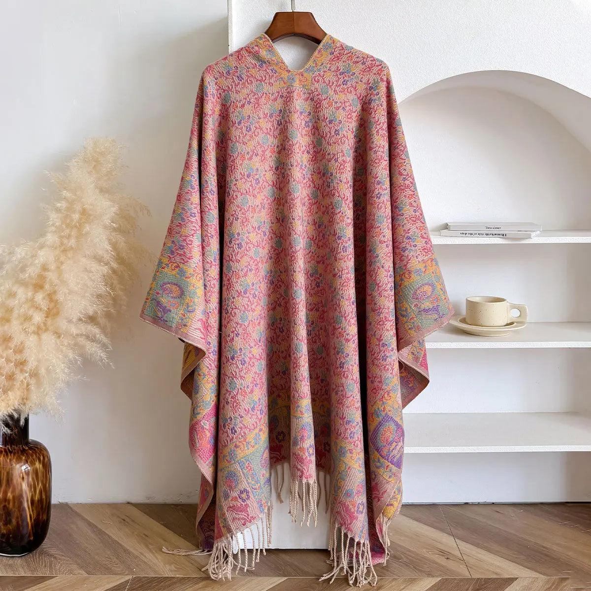 Poncho pour femme d'hiver long boho chic