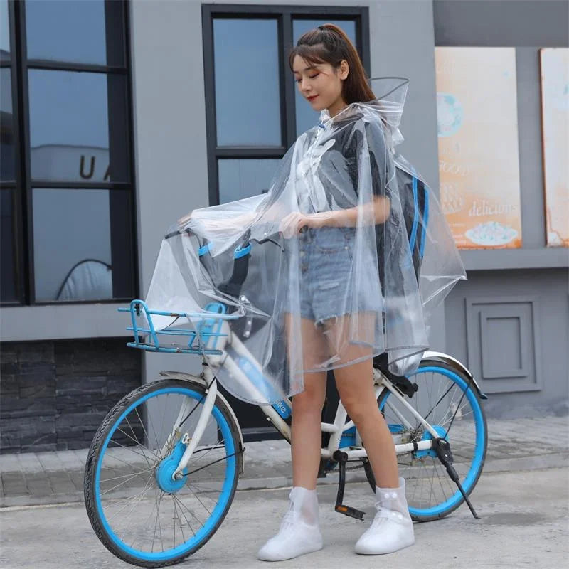 Poncho pluie imperméable transparent pour vélo