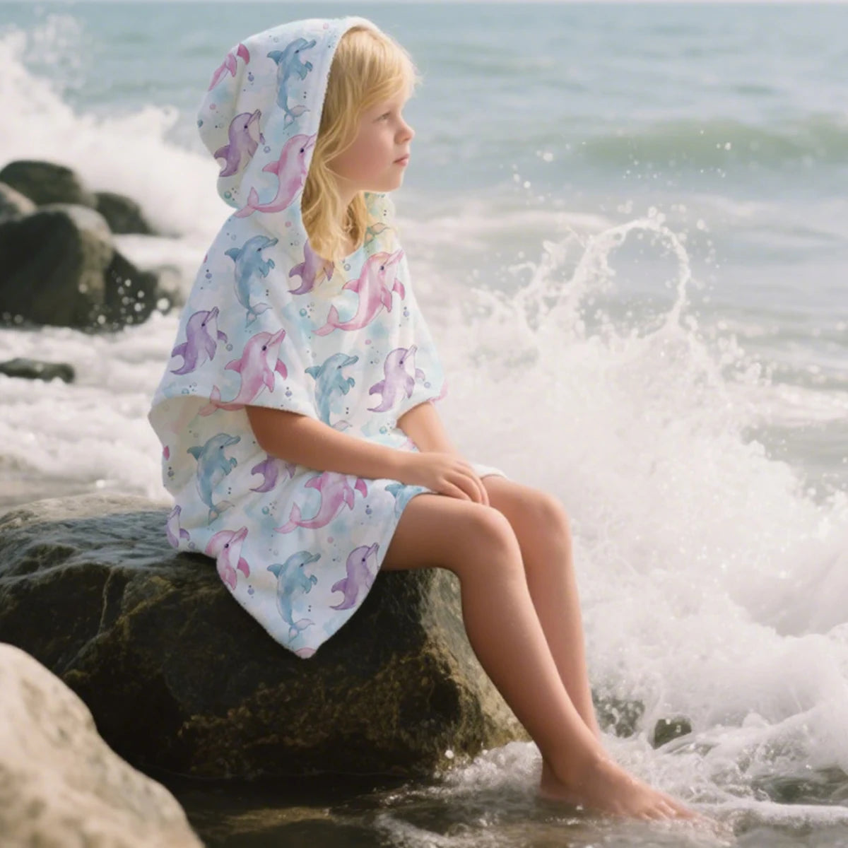 Poncho de plage ultra-absorbant pour enfant