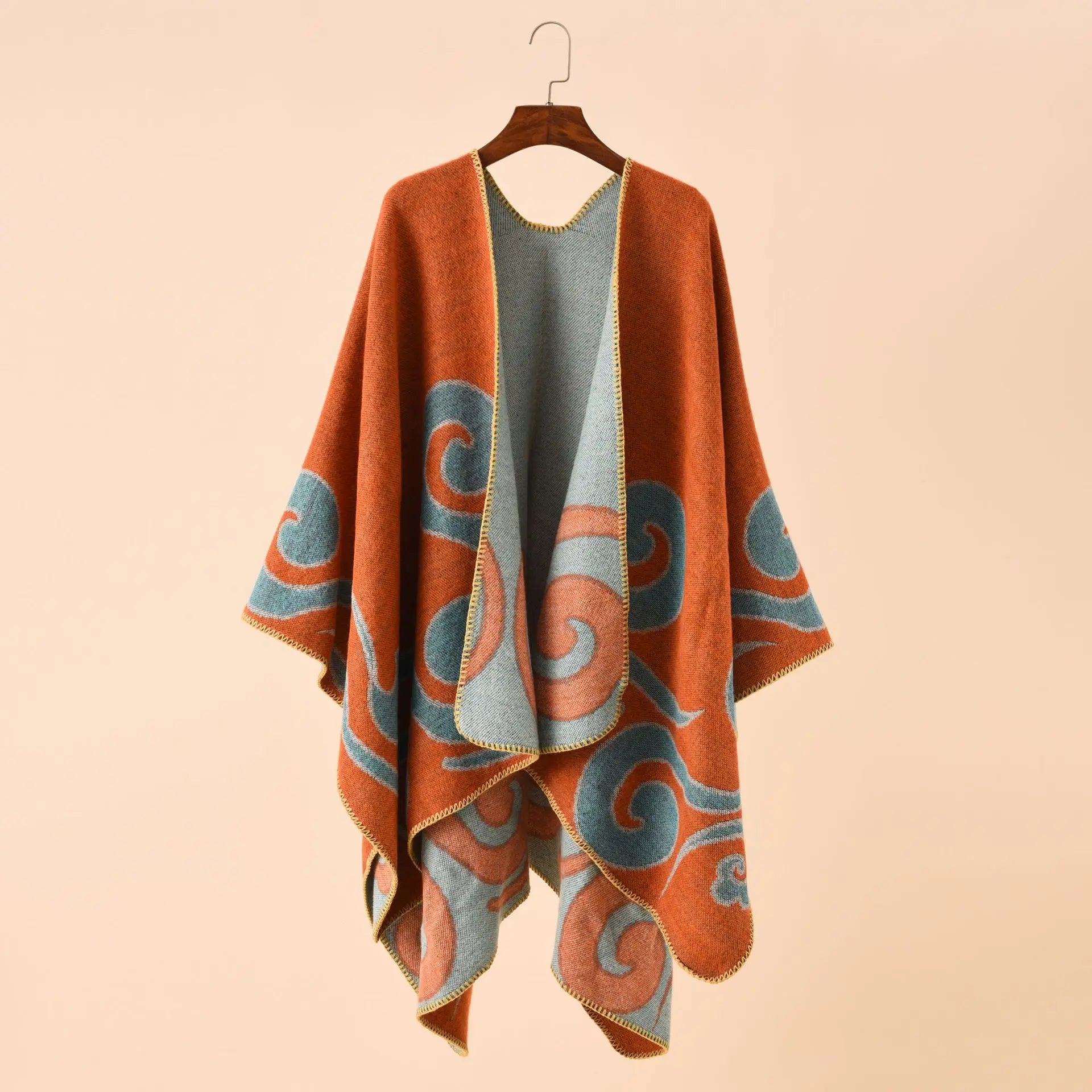 Poncho femme large