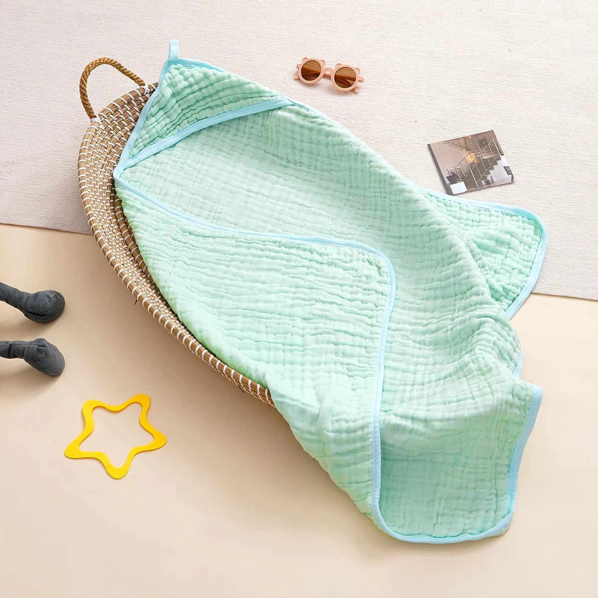 Poncho serviette de bain 100% coton pour bébé