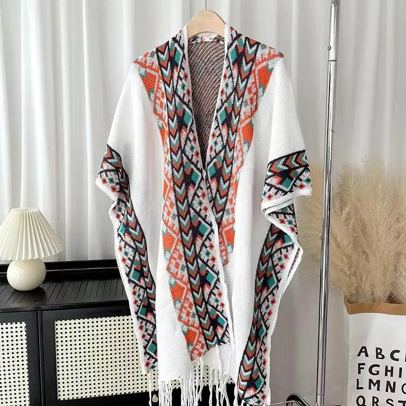 Poncho femme ethno-boho