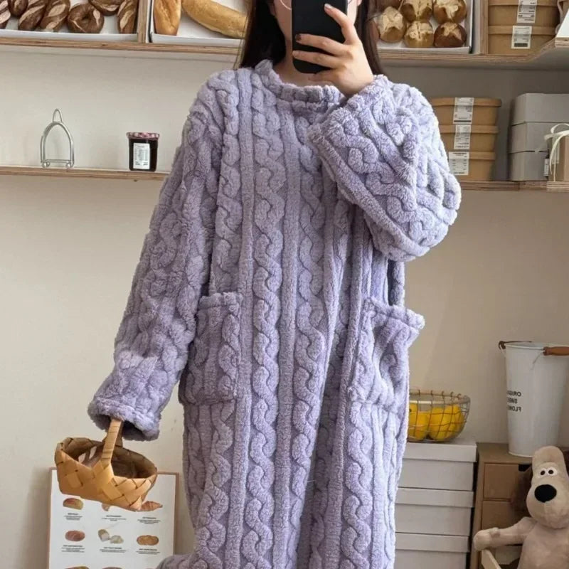 Poncho polaire chaud pour femme doux