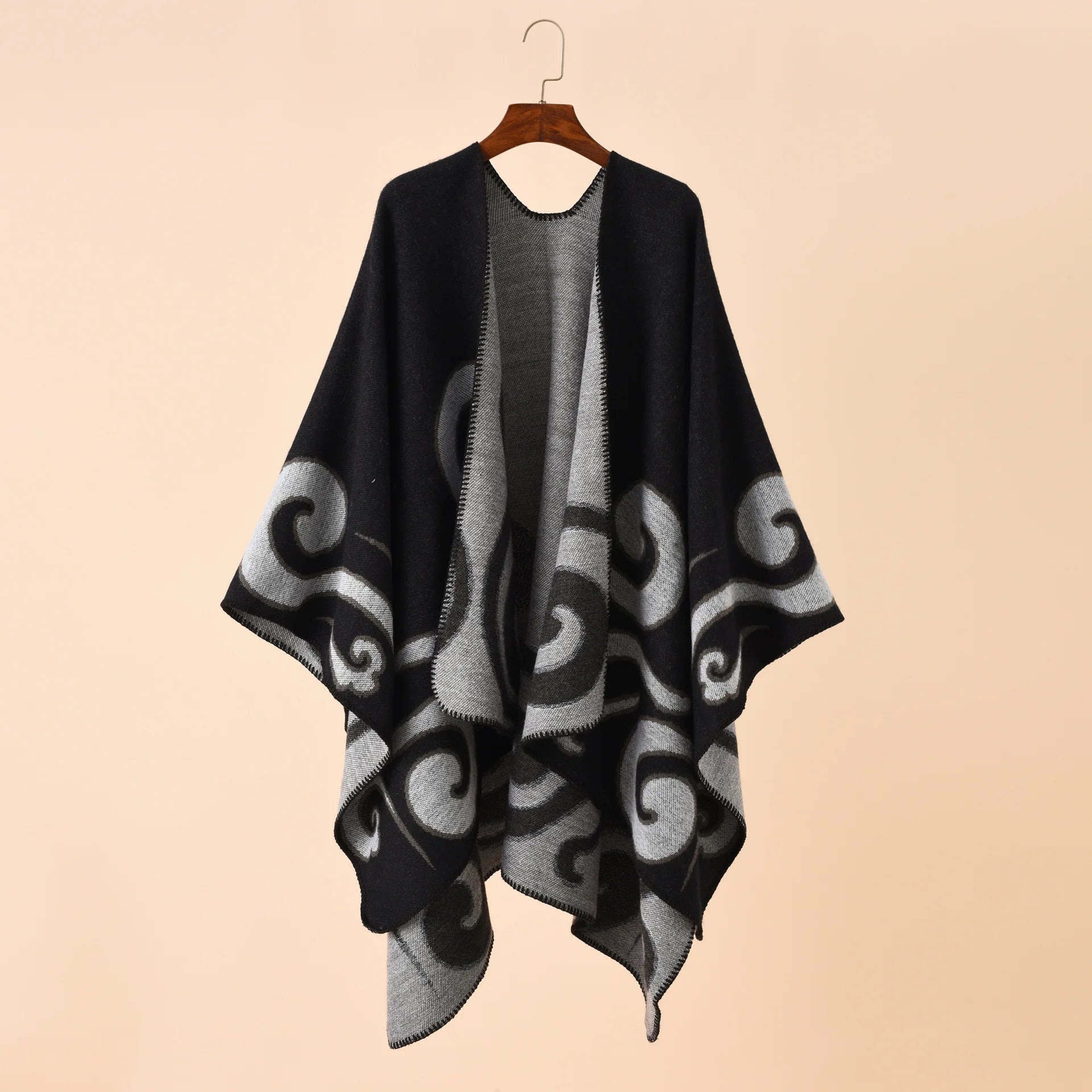 Poncho femme large