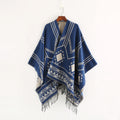 Poncho femme noir kaki boho