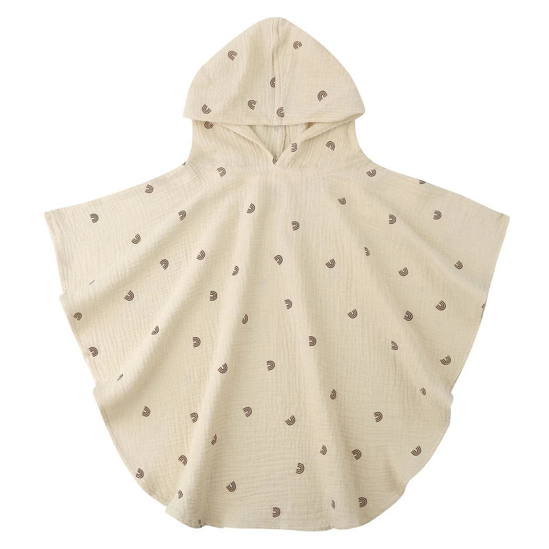 Poncho super absorbant de bain en coton pour bébé à motifs