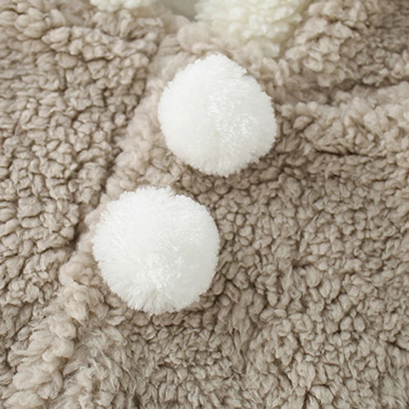 Poncho d'hiver ourson pour bébé