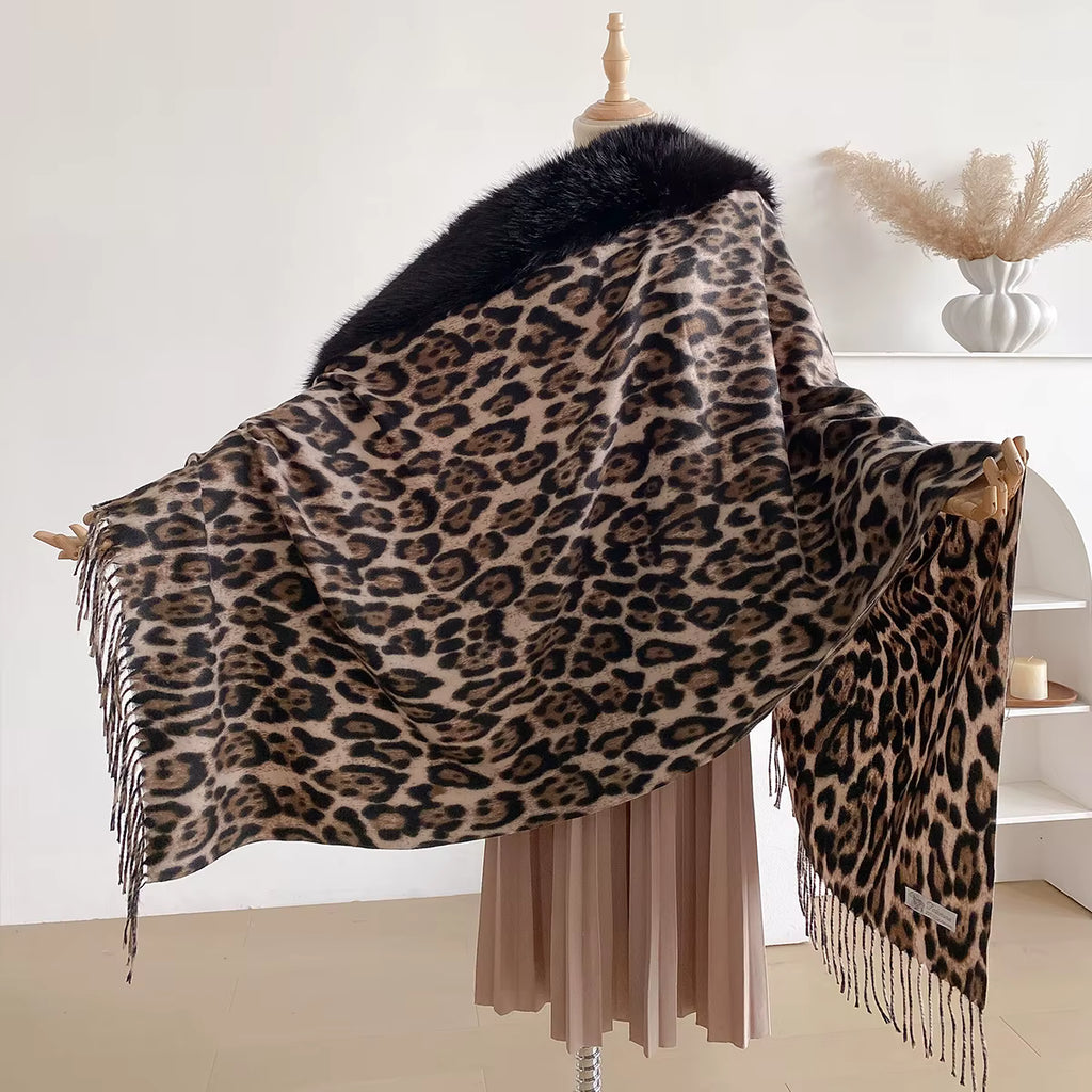 Poncho pour femme épais long chic