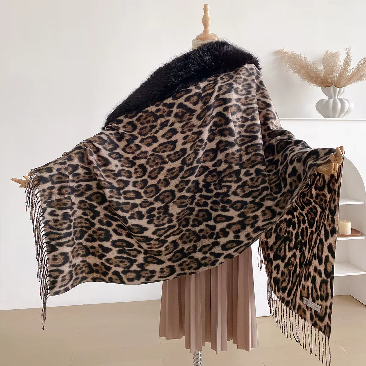 Poncho pour femme épais long chic