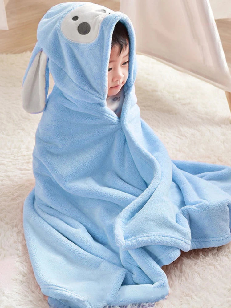 Poncho-serviette de bain pour bébés (70x140cm)