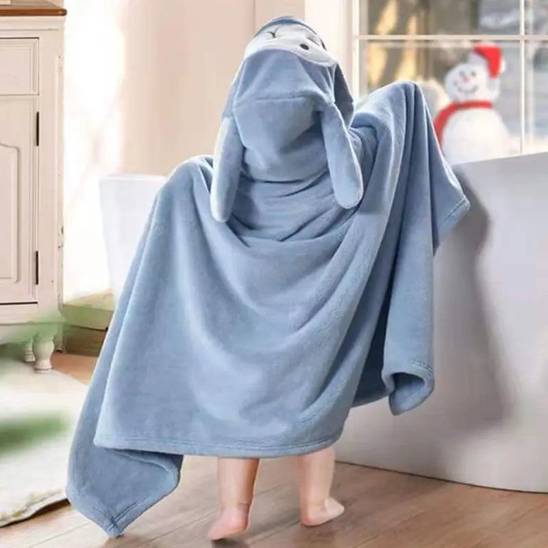 Poncho-serviette de bain pour bébés (70x140cm)