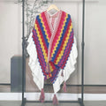 Poncho pour femme bohème old style tradi