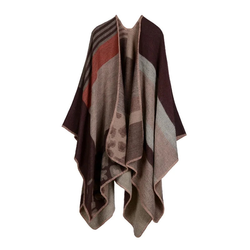Poncho femme d'hiver animal