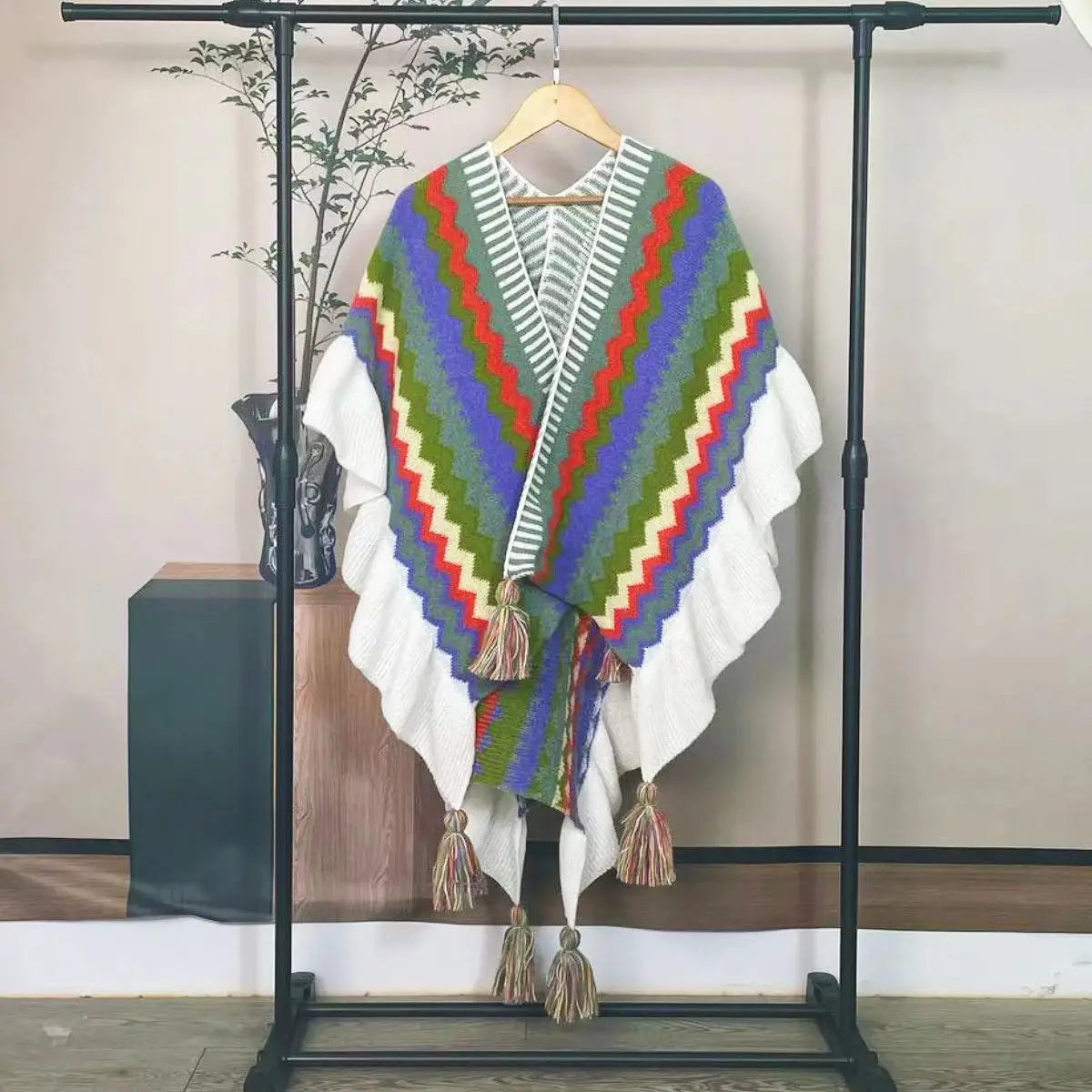 Poncho pour femme bohème old style
