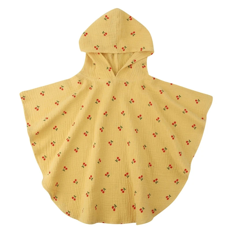 Poncho super absorbant de bain en coton pour bébé à motifs
