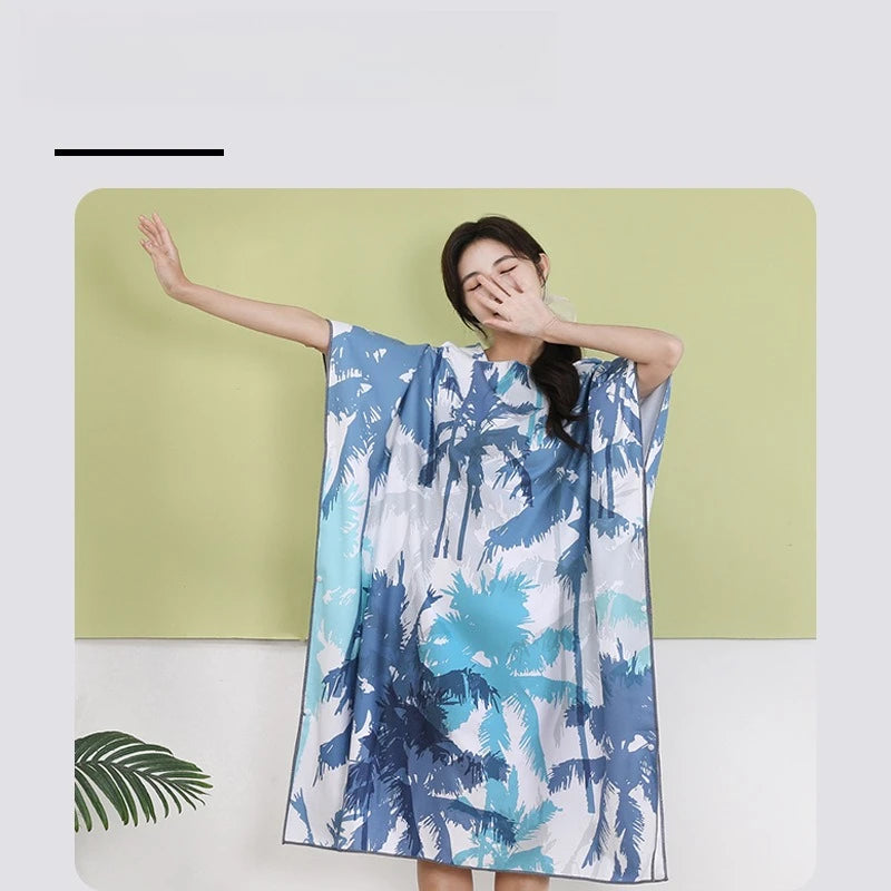 Poncho de surf absorbant palmier