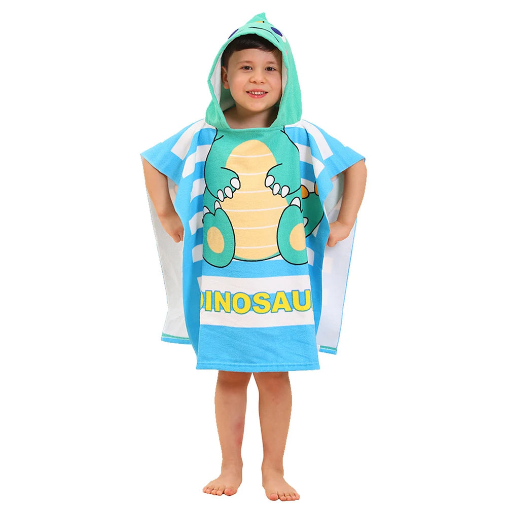 Poncho serviette de plage pour enfant rigolo