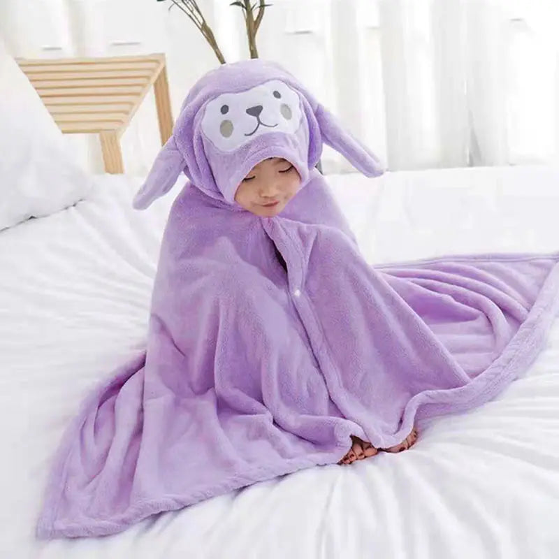 Poncho-serviette de bain pour bébés (70x140cm)