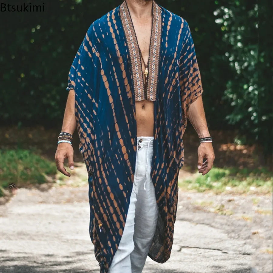 Poncho ouvert boho pour hommes