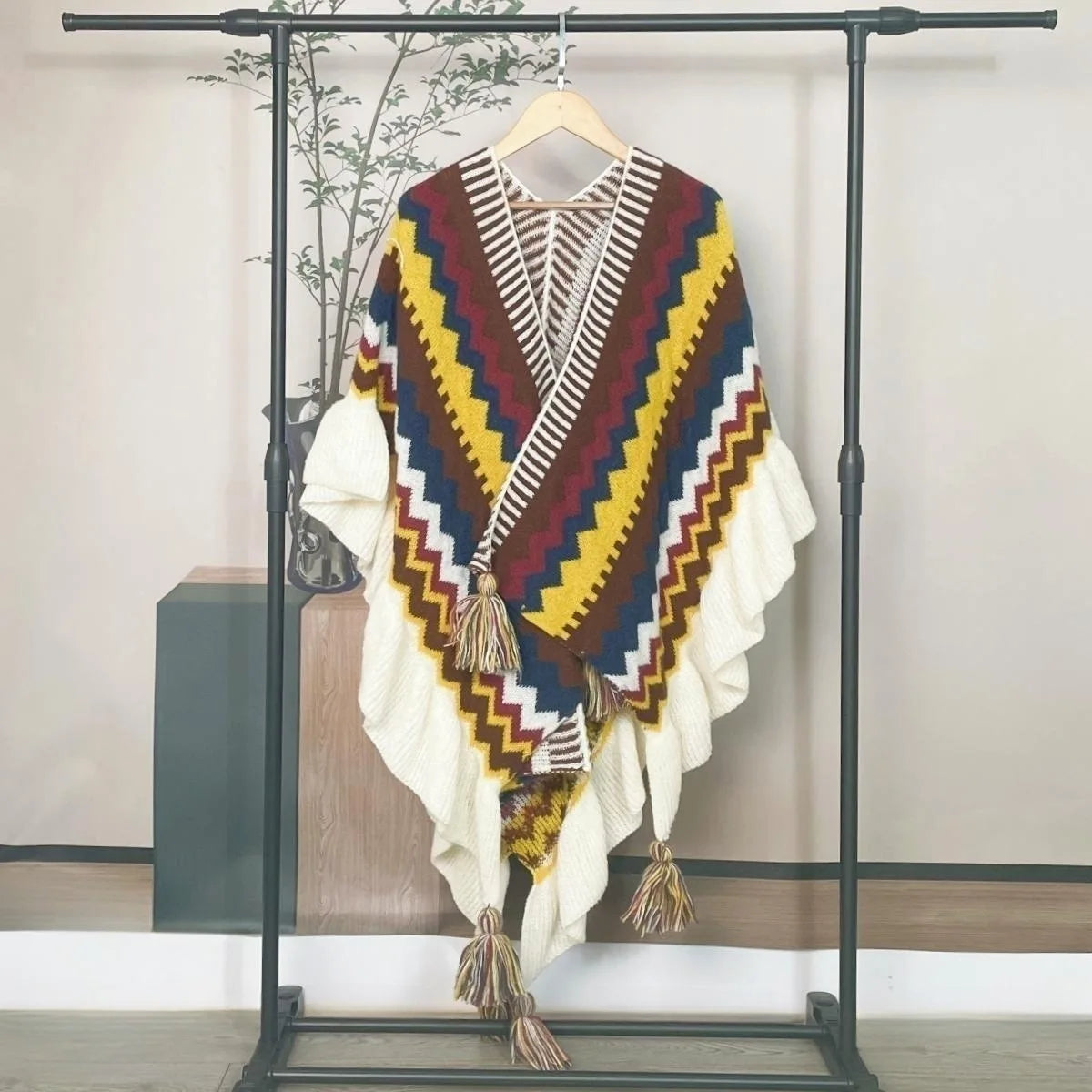 Poncho pour femme bohème old style tradi