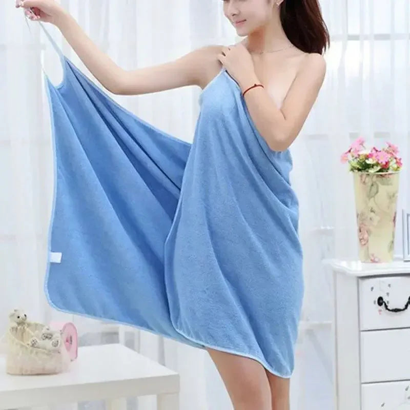 Poncho-serviette de bain pour femme